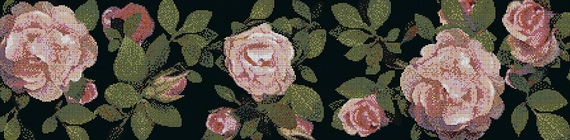 фартук из стекла для кухни с фотографией роз